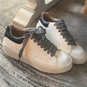 ShuShop White and Black Women's Sneakers